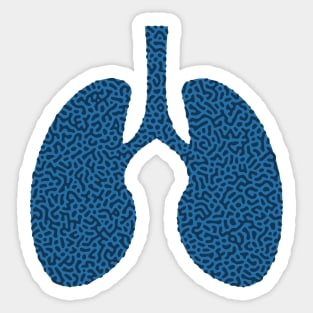 Turing Pattern Lungs (Blue) Sticker